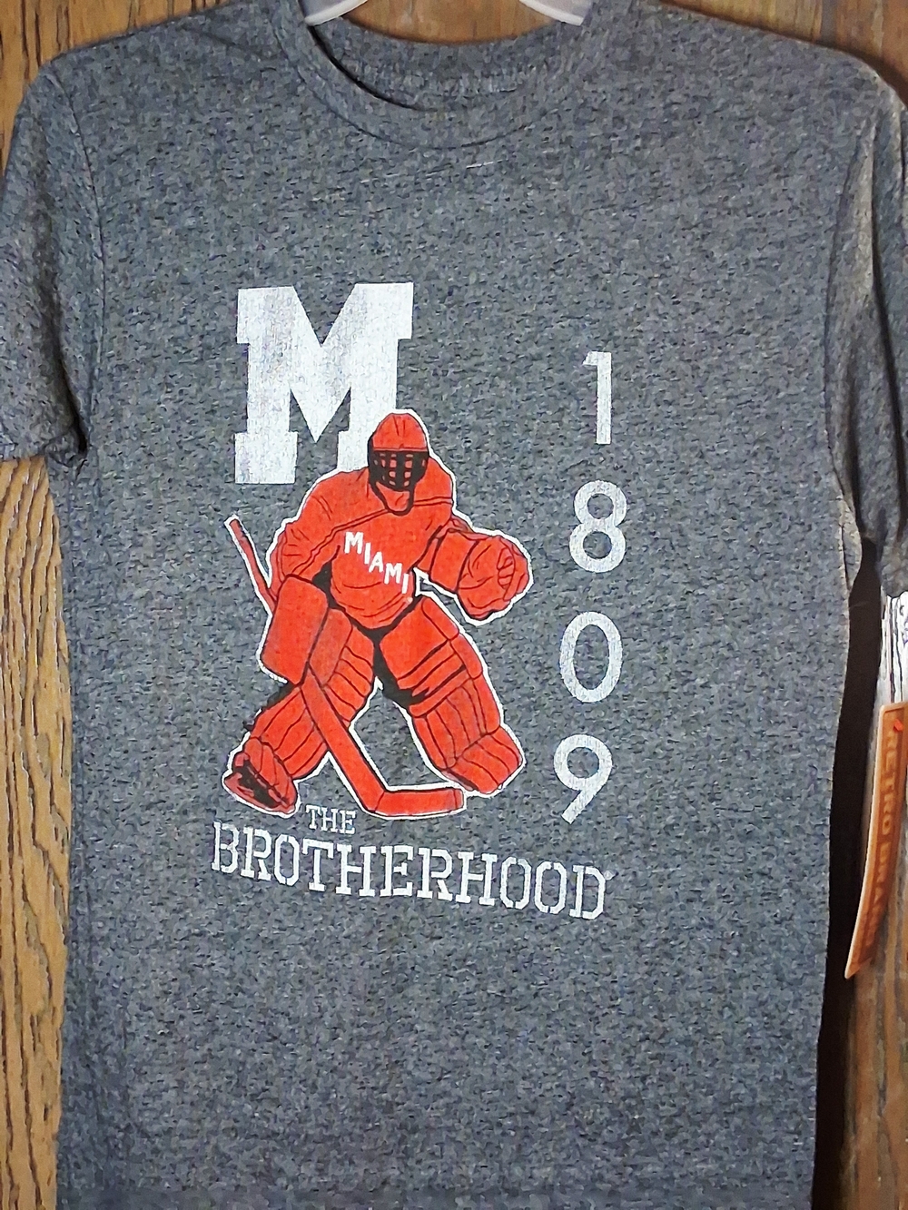 The Original Retro Brand Miami RedHawks Hockey The Brotherhood Triblend T-Shirt